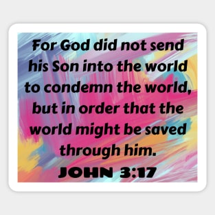 Bible Verse John 3:17 Sticker